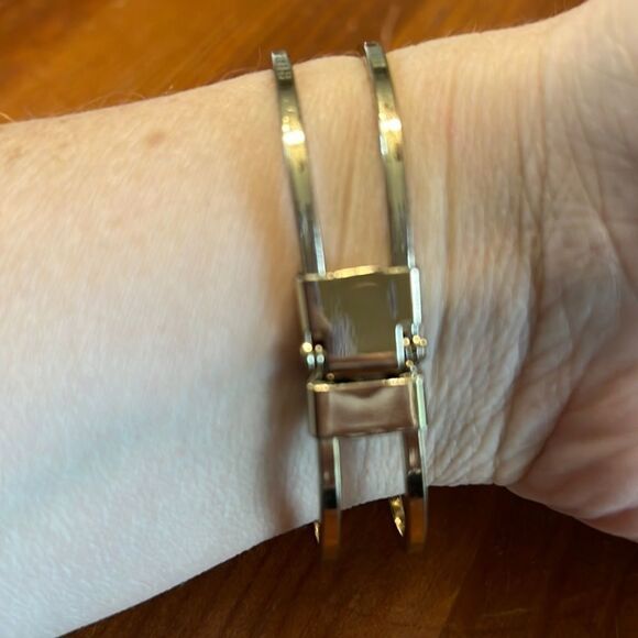 Bundle Sale 3 for $15 | Striking Goldtone Hinge Bracelet - Picture 5 of 8